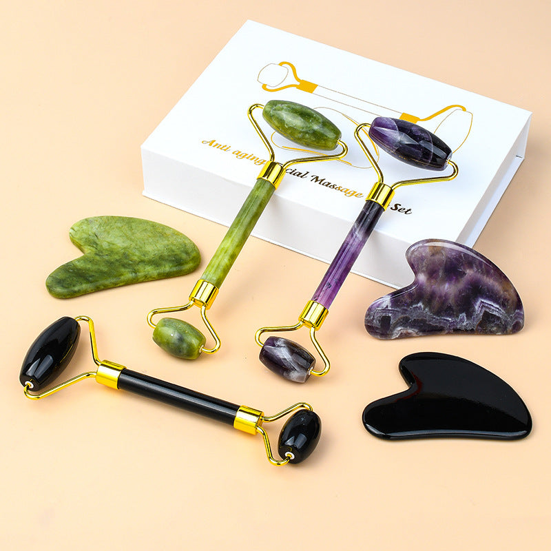 Roller Massage Pierre Naturelle | Écrin de Luxe ✨